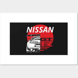 nissan gtr Posters and Art